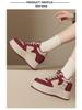 Women's 2024 Genuine Leather & Velvet Dad Shoes: Autumn/Winter Thick-Soled, Height-Enhancing, Versatile Casual White Shoes
