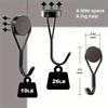 4Pcs Versatile Heavy-Duty Magnetic Hooks E16 Swivel Neodymium Metal Shell Non Perforated Multipurpose Hanging Solutions for Home