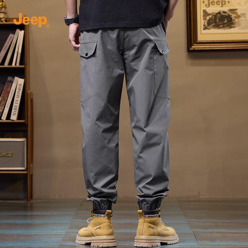 Jeep Men's 2025 New American Style Thin Loose Fit Jogger Cargo Pants
