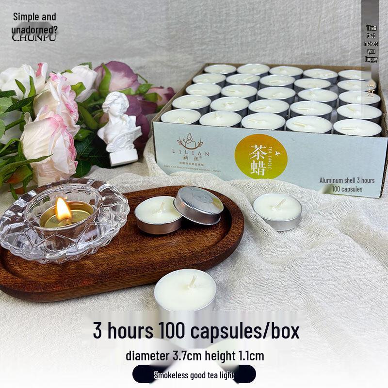 LIEI 24-Hour Smokeless White Candle