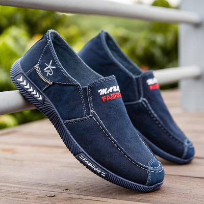 Sommer neue alte Peking Stoffschuhe Herren mittleren Alters Papa Schuhe Freizeitschuhe weiche Sohle atmungsaktiv ein Pedal Slipper