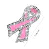 Pink Ribbon Brooch Pins Hope Ribbon Lapel Official Breast Cancers Awareness Lapel Pin for Charity Public Social Event
