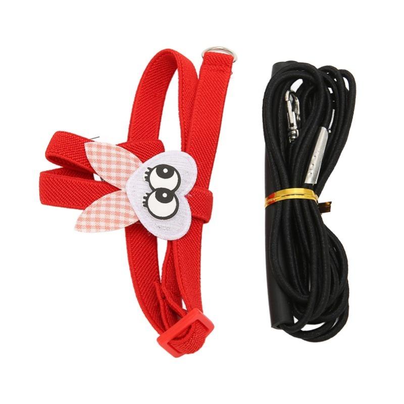 Pet Bird Harness Leash Cute Cartoon Lightweight Bird Flying Harness Traction Rope for Scarlet Macaw