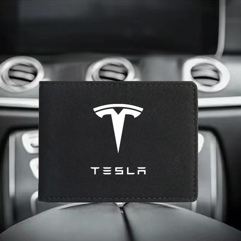 PU Leather Credit Card Case Car Driving Documents Protective Case For Tesla Model 3 Model S Model X Y Roadster Performance