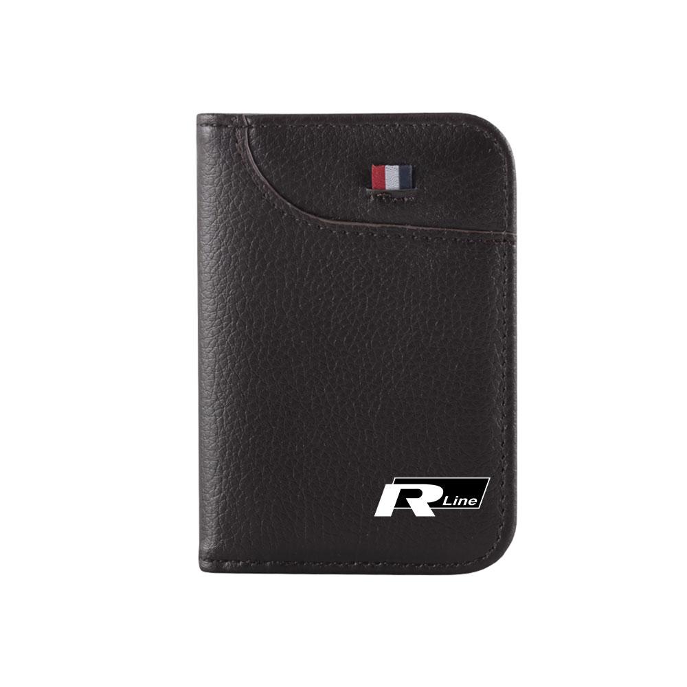W152For Volkswagen VW GTI Golf Polo Passat Tiguan RLine R Magotan Touareg Jetta CC Car Styling ID Card Organizer Storage Bag Wallet