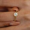 Moissanite Rings for Women Sparkling Diamond Engagement Wedding 925 Sterling Sliver Plating Gold  Ring