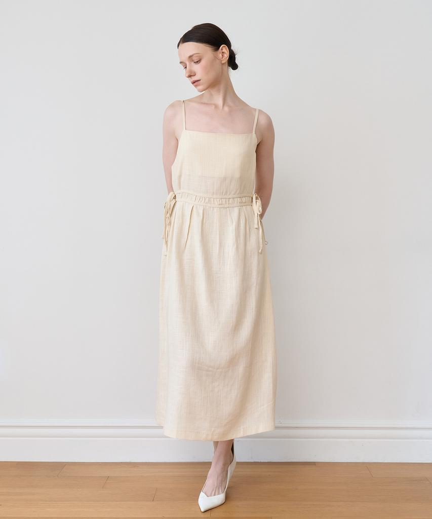 Bye Bye Seop String Slip Dress Beige [T42]