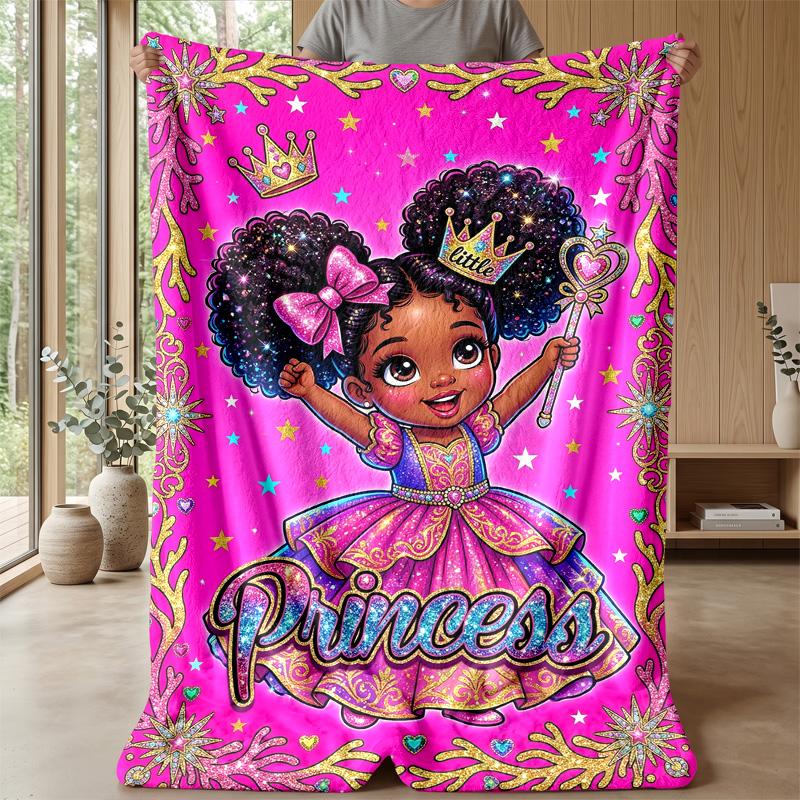 Princess Butterfly Fantasy Theme blanket Lightweight Warm Flannel Blanket Decorative Throw Blanket for Home Decoration
