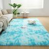 Plush Tie-dye Living Room Full Carpet Floor Mat Thickened Soft Carpet Bedroom Bedside Silk Wool Floor Mat