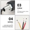 2Pcs 12V Motorcycle LED Handlebar End Turn Signal Light White Yellow Flasher Handle Grip Bar Blinker Side Marker Lamp Lighting