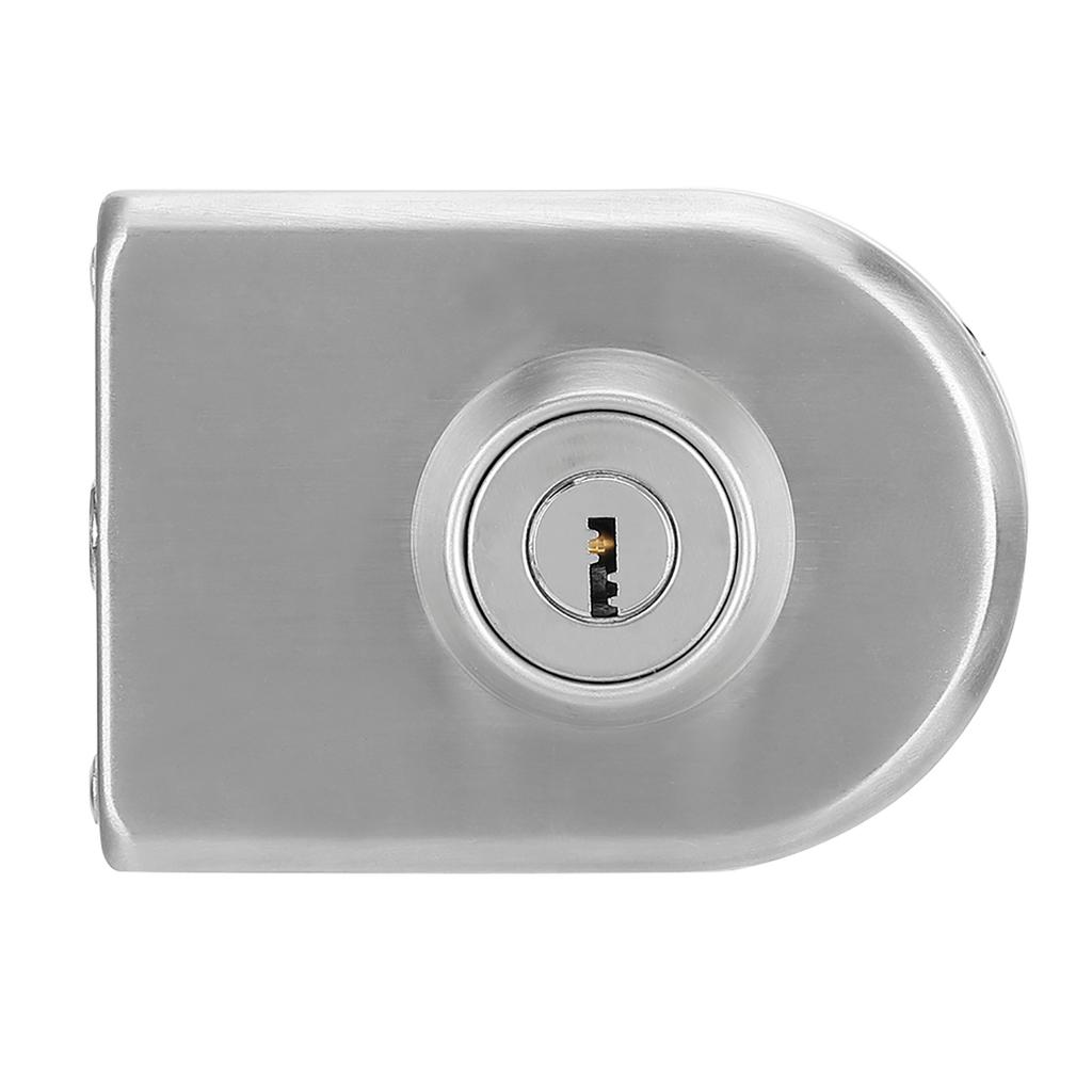 Stainless Iron Single Glass Door Lock Latch Semi‑Circular Home Office Security Accessory