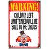 Vintage Circus Kinderen Verkocht Grappig Metalen Bord 8x12 Halloween Kerst Muurdecoratie Cadeau