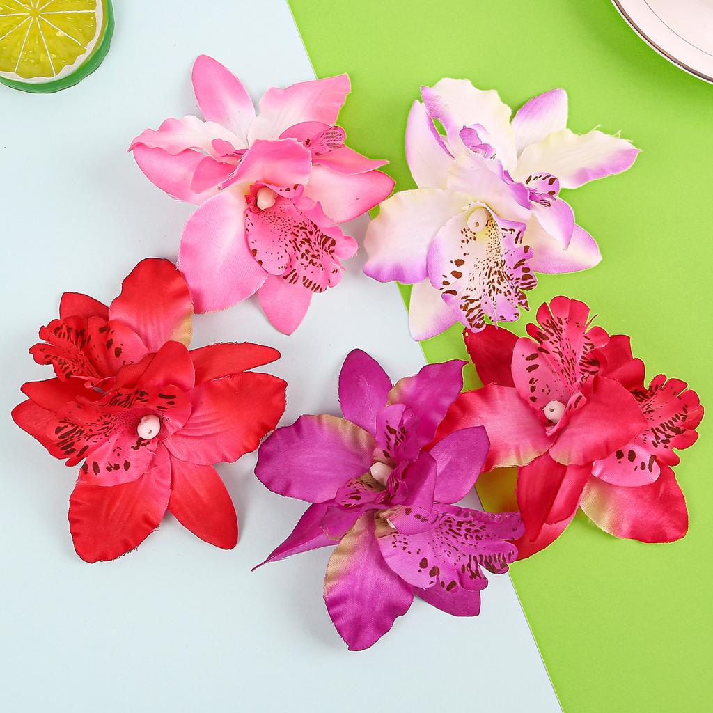 Fashion Simulated Flower Hair Clips Hairpins for Women Orchid Floral Barrettes Clips for Girls Ladies Korean Hair Accessories