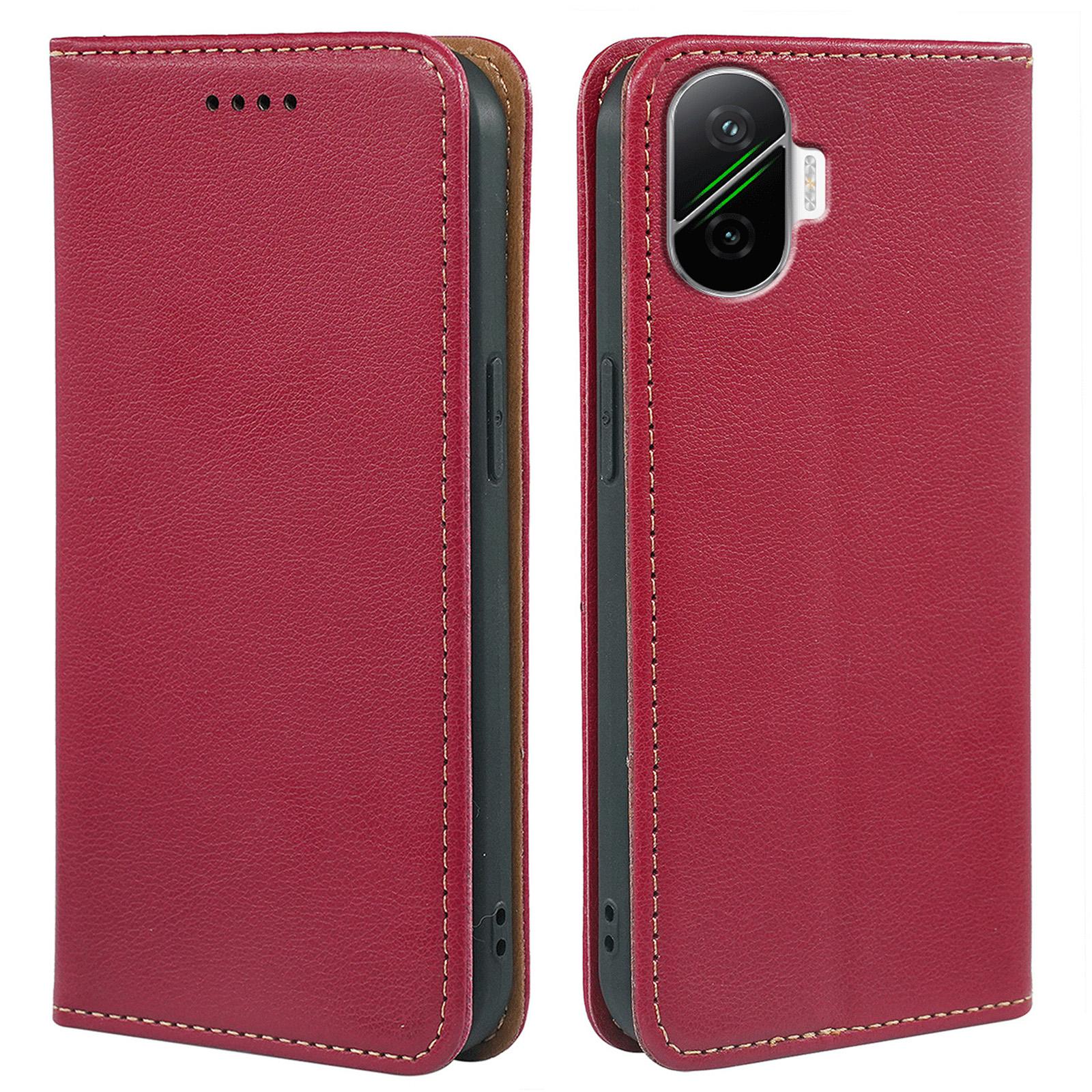 

For Xiaomi Poco F7 5G/Redmi Turbo 4 Pro 5G Case Wallet RFID Blocking Leather Phone Cover Strong Magnetic Closure Red