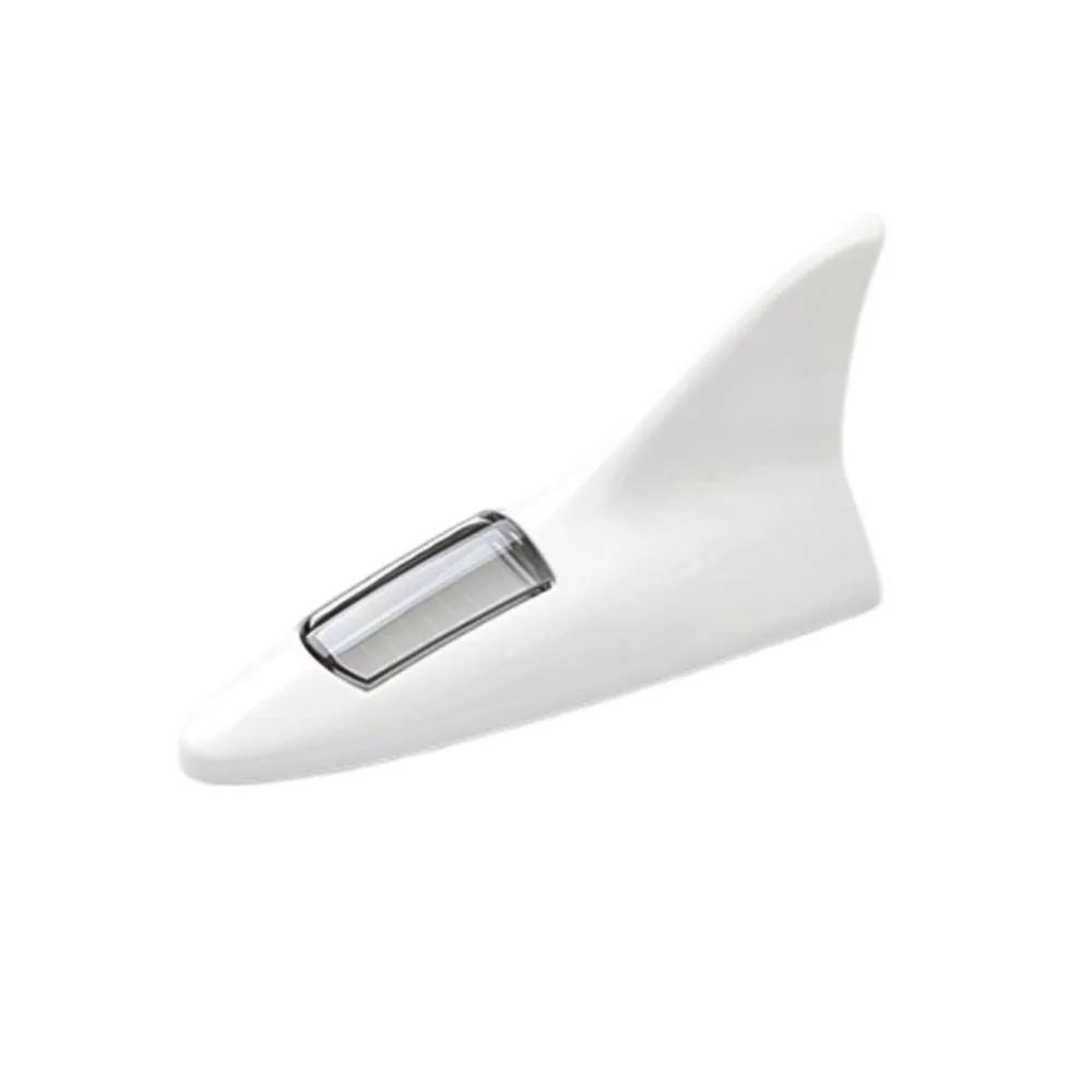 Car Solar Energy Shark Fin Antenna LED Warning Tail Lights Auto Roof Decorative Anti-Tailing Flash Strobe Light