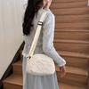 Shoulder bag trendy fashion simple solid color casual messenger bag versatile light literary style small square bag