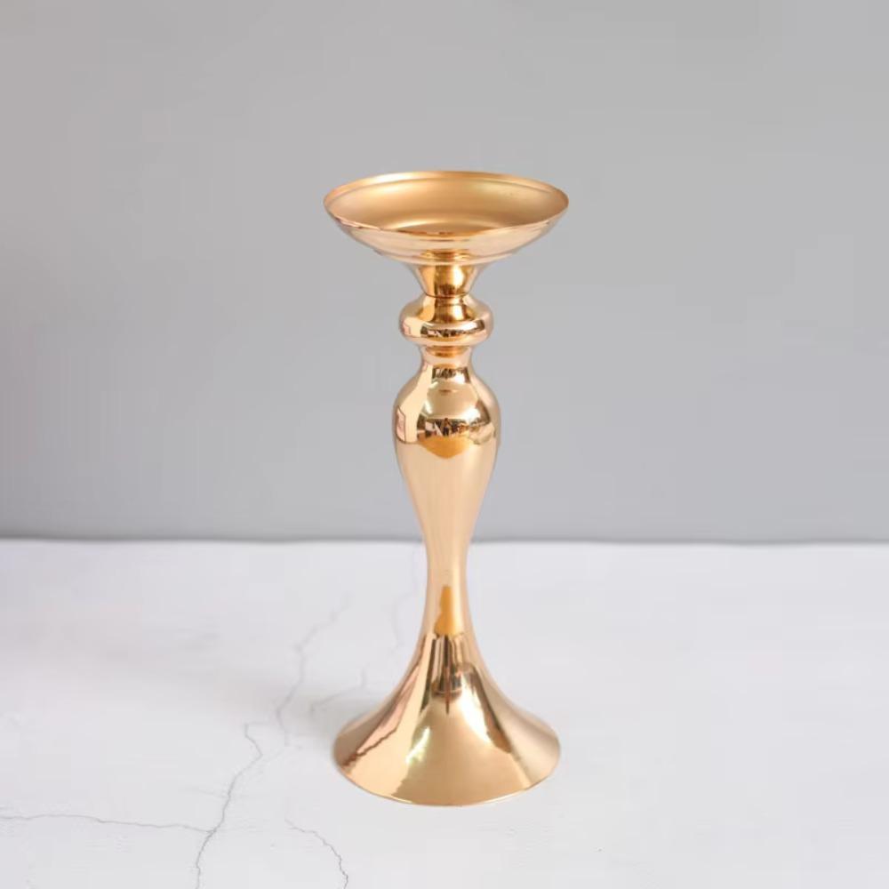 32/38/50cm Candlelight Plated Finish Flower Vase Base Elegant Candle Holder  Home Wedding Decor