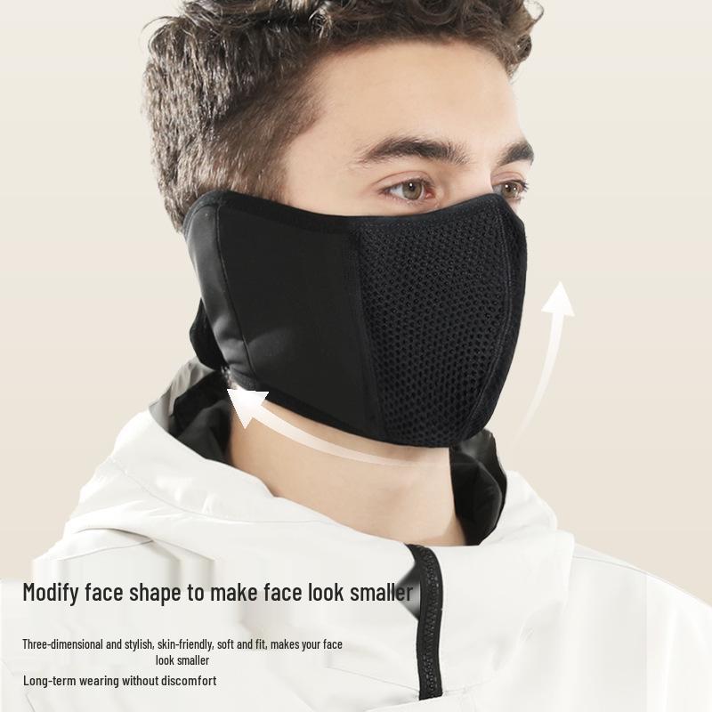Men's Winter Velvet Cycling Face Mask: Wind & Cold Protection for Ears & Neck (DKZ25)
