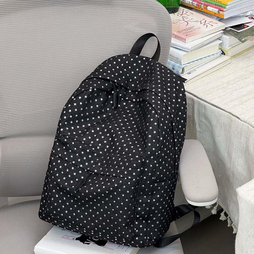 Schoolbag new Japanese simple polka dots ins schoolbag women's simple large-capacity backpack female primary school students class