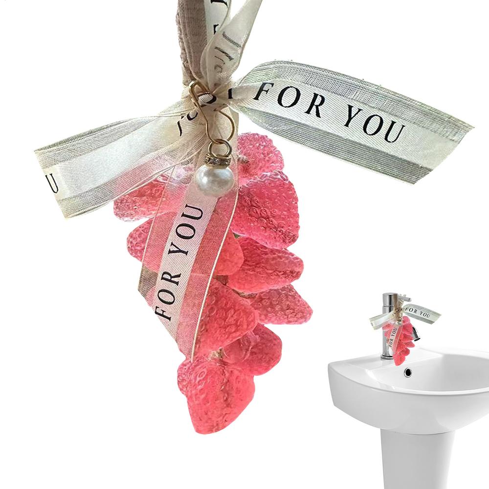 Face Bar Soap Strawberry Shaped Cleansing Soap On A Rope Aesthetic Decorative Lightening Cleanser Moisturizing For Skin Care Men