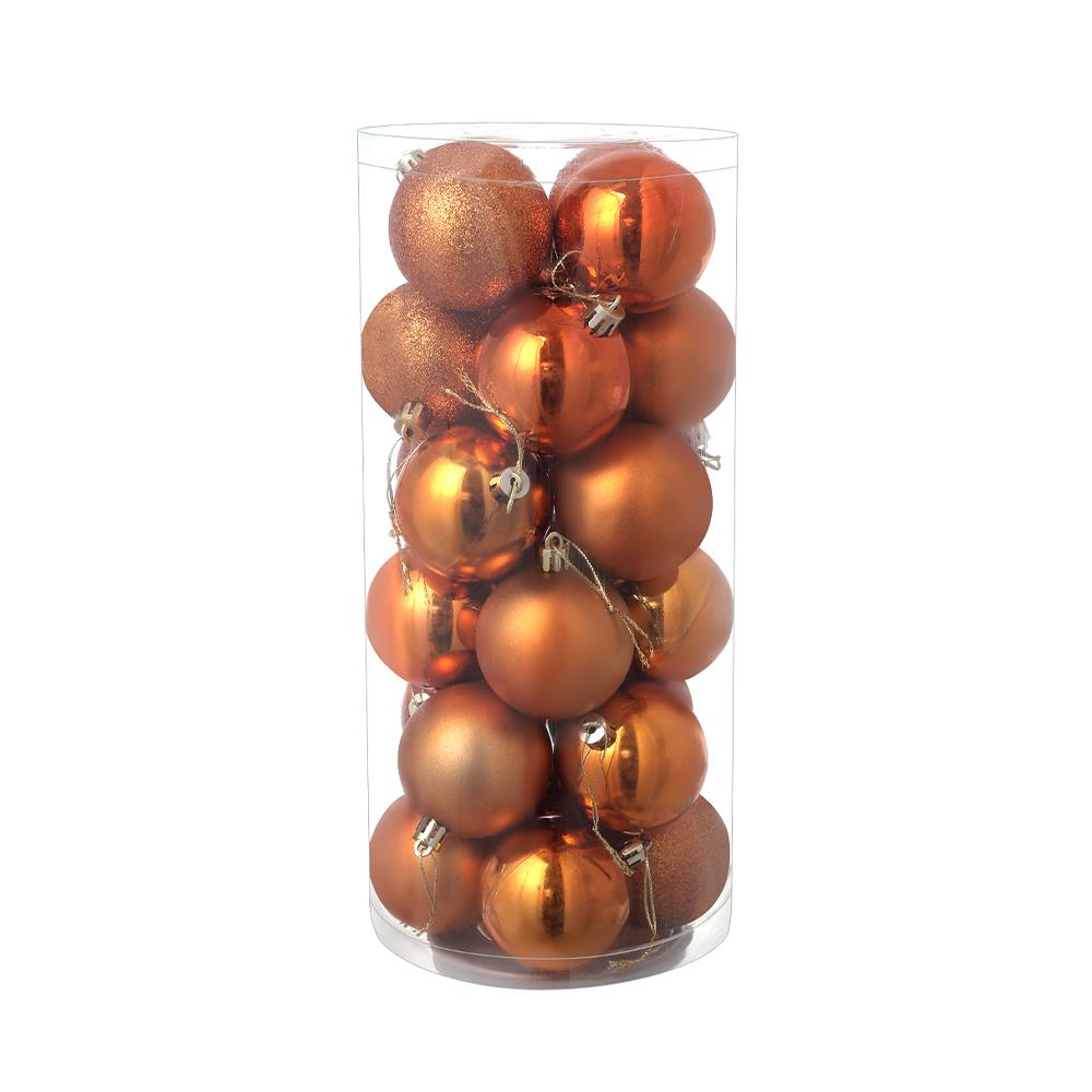 36 Electroplated Plastic Christmas Ball Ornaments for Tree and Window Decoration
