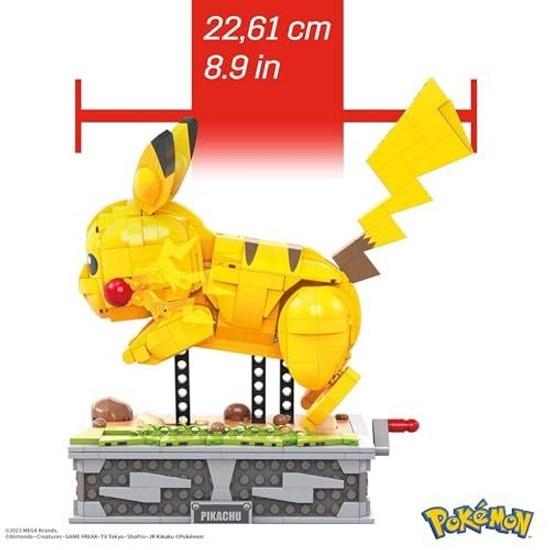 Mattel Mega Bloks Pokémon Pikachu Runs Moving Block Set 1095 Pieces Ages 12 Up HGC23