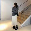 Slim-Fitting Women's French Style Elegant Knitted Midi Skirt Autumn Winter Non-Slit Bodycon A-Line Pencil Skirt