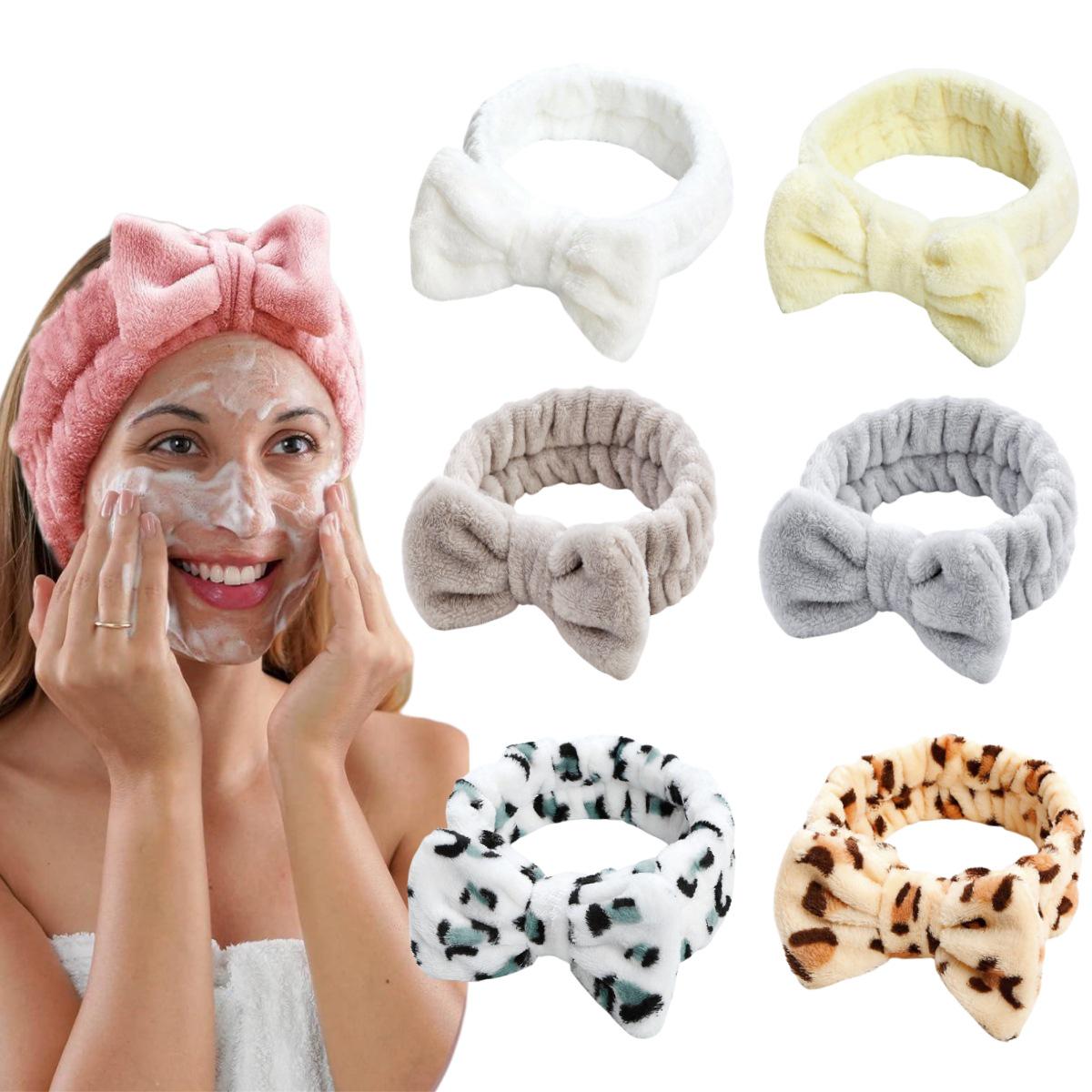 

European & American Bow Flannel Hair Band - Wide Edge, Women s Face Wash Headband