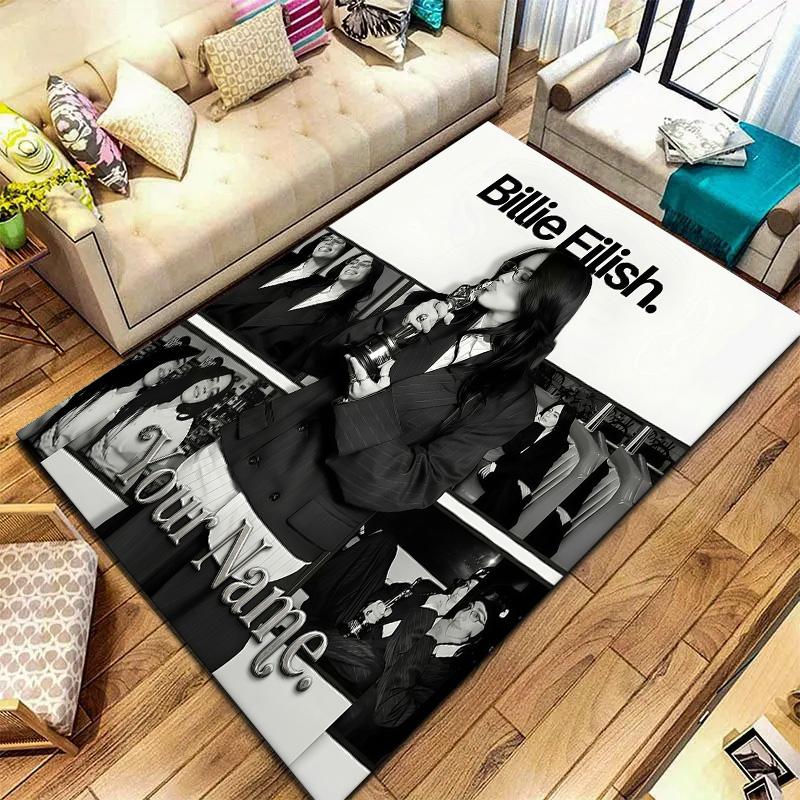 Billie Eilish Custom Name Carpet Rug For Living Room Bedroom Home Sofa Decoration,Kids Play Non-slip Floor Mat