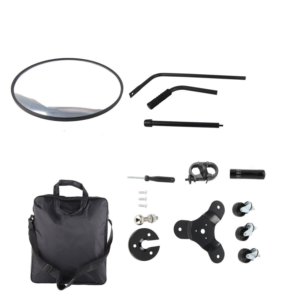 Unterbodeninspektionsspiegel mit Licht Teleskopgriff Einstellbarer Winkel Vergrößerndes Fahrzeug