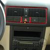 For VW Golf 4 MK4 1999 2000 2001 2002 2003 2004 Center Air Outlet Cover Real Carbon FIber Sticker Vehicle Interior Accessories