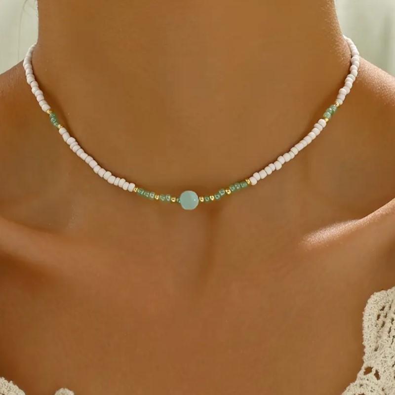 Fashion Boho-Chic Handcrafted Beaded Pendant Necklace for Women Party Occasions Jewelry Accessories Gifts