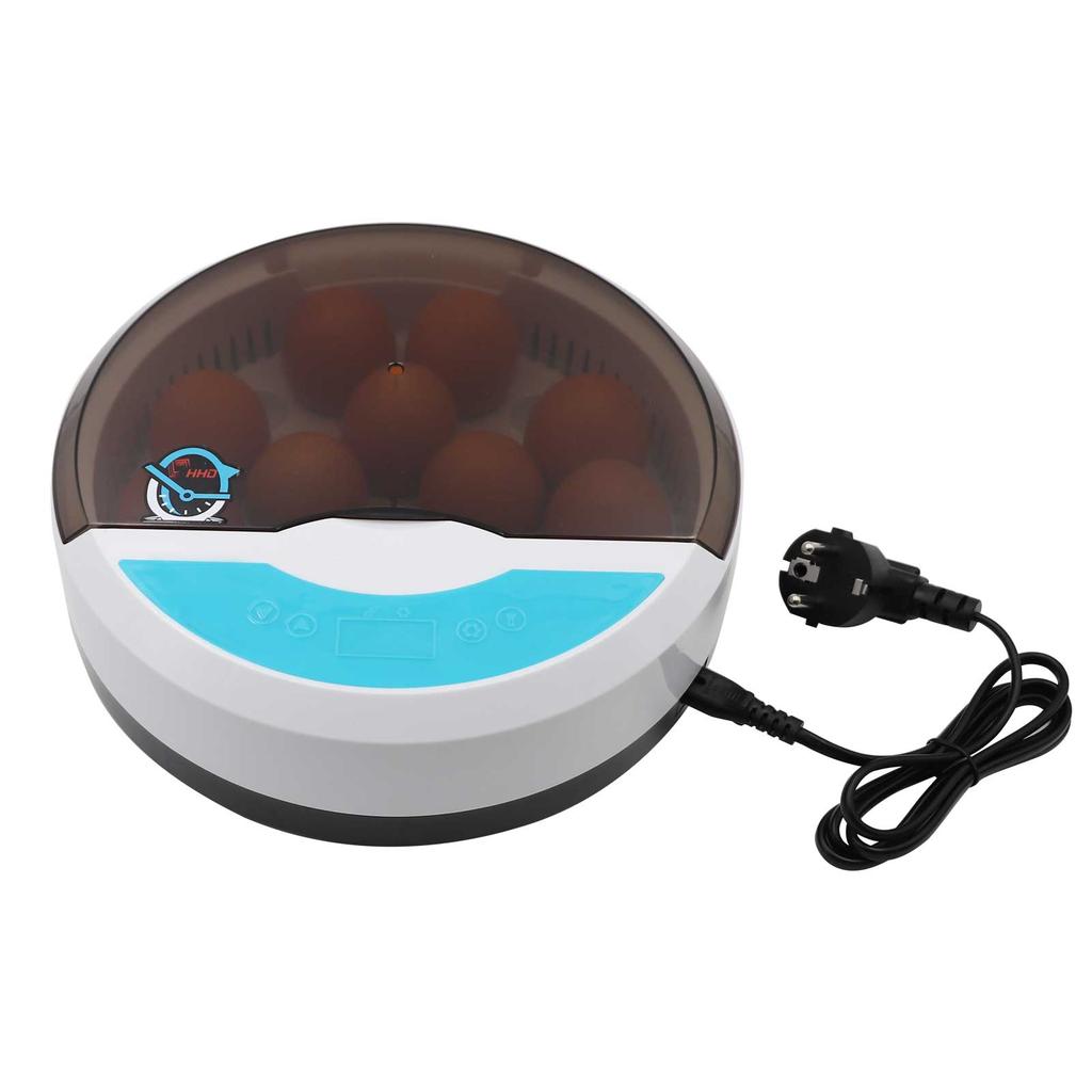 Mini 9 Egg Incubator Farm Hatching Digital Temperature Humidity Automatic Control Brooder Poultry Quail Chicken Duck Bird LED