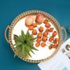 Fruit Basket Organizer Metal Plate for Dresser Dining Room Centerpiece Aureate