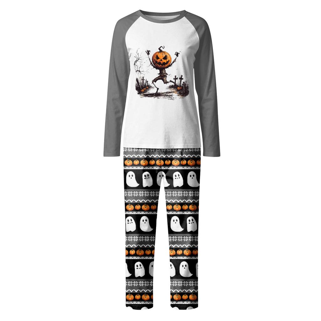 Halloween Print Family Matching Long Sleeved Parent-child Suit Home Clothes Suit Fall