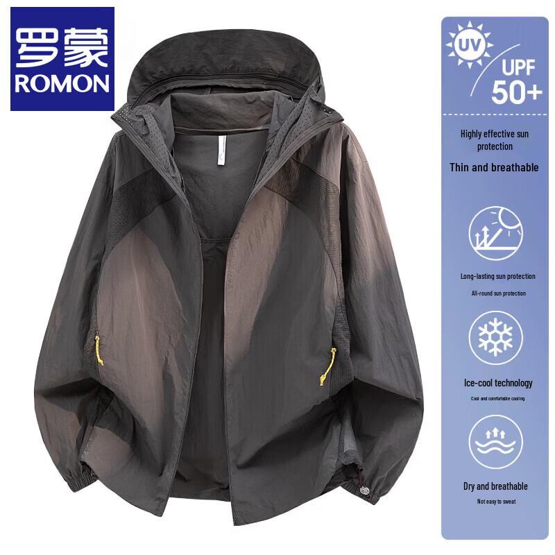 Romon Unisex Lightweight Ice Silk Sun Protection Hoodie M