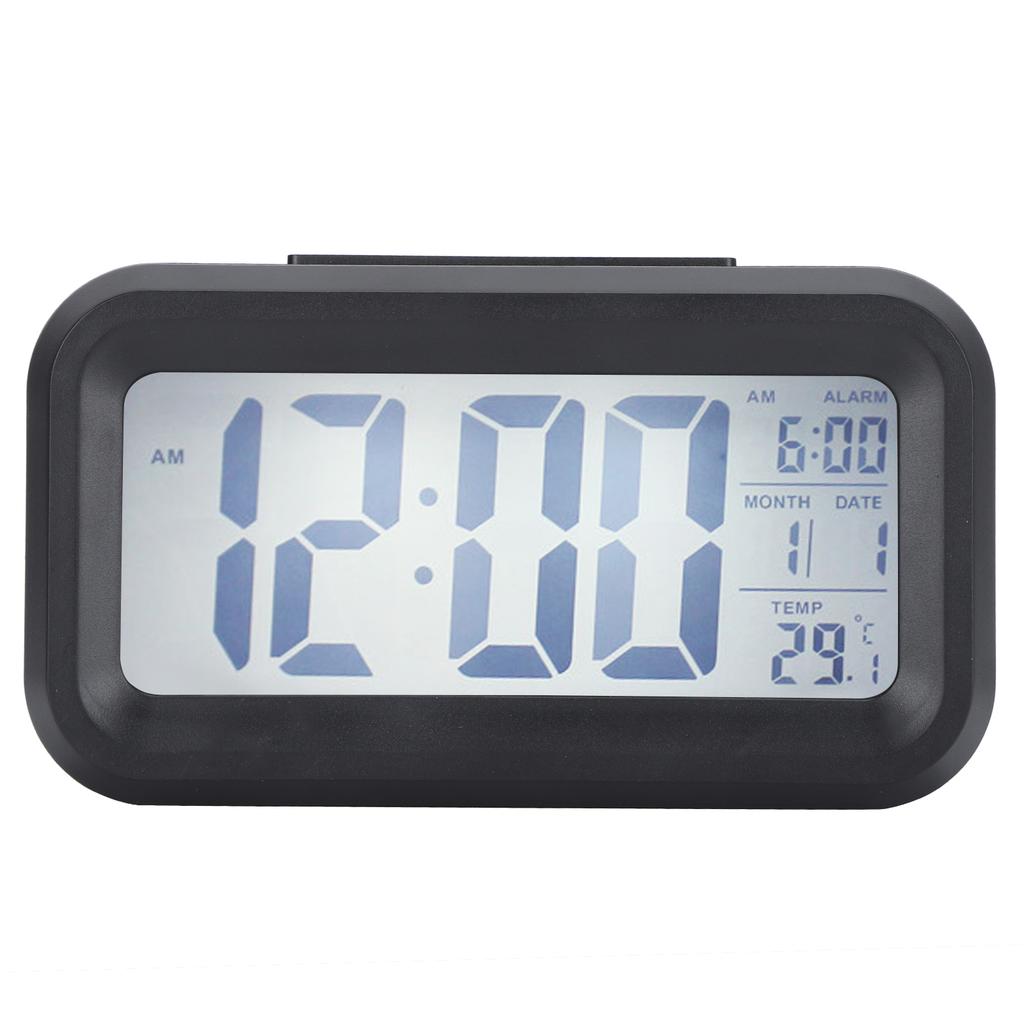 LCD Electronic Clock Large Screen Mute Smart Time Temperature Display Alarm Clock GHY‑501
