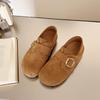 All-inclusive women's new spring and autumn flat-soled single shoes, one pedal inner height increase, soft sole retro