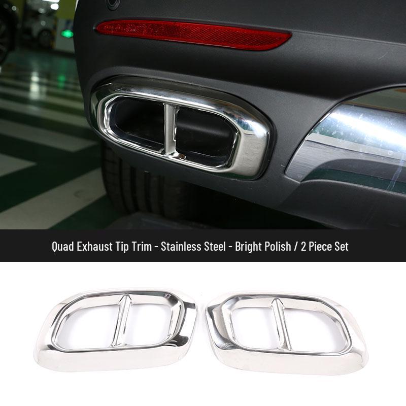 Couvercle de sortie d'échappement compatible pour Mercedes Classe A, C, E, GLC - Modification décorative à quatre sorties.