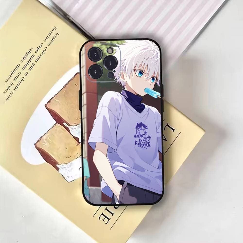 K-Killua Z-Zoldyck Phone Case For iPhone17,16,15,14,13,12,11 Plus,Pro Max,Soft Black Cover