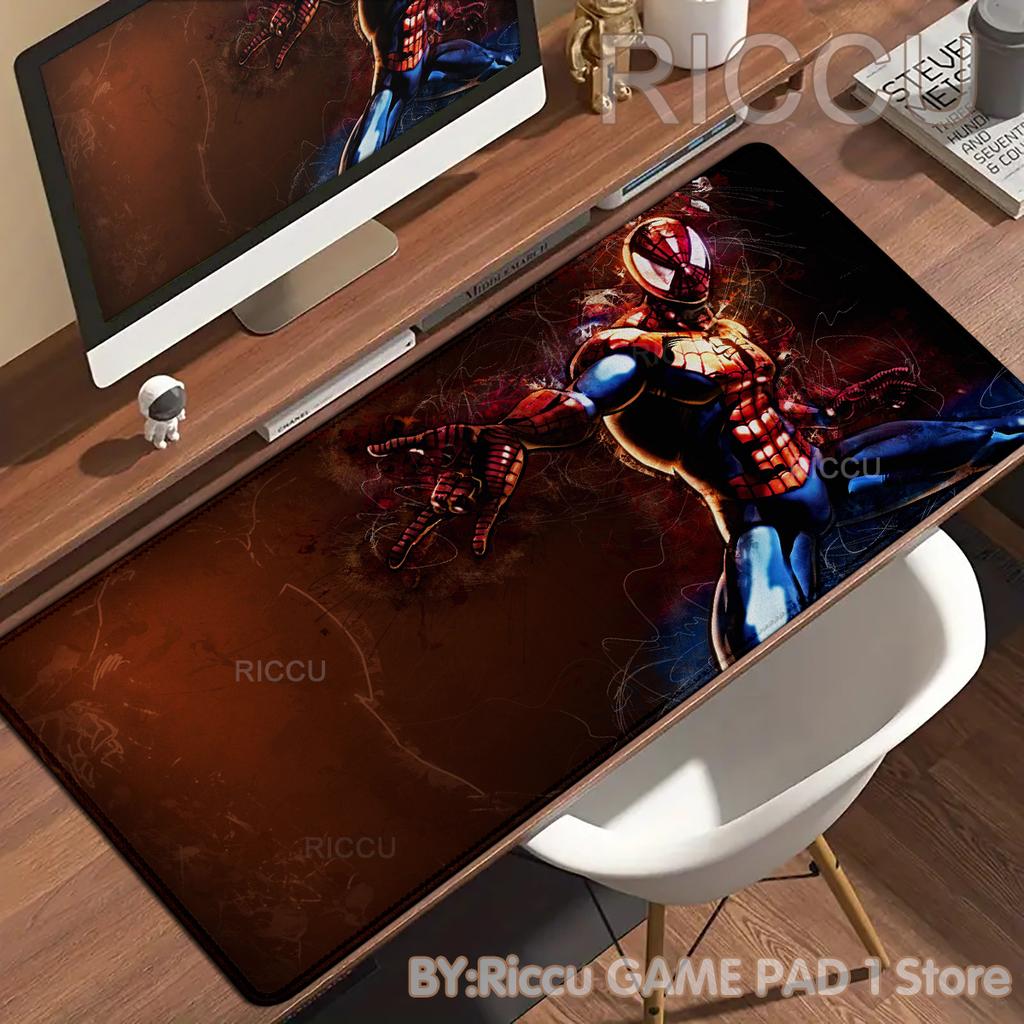 PC Peripherals HD S-Spider Man Mouse Pad Anime Film Rubber Keyboard Mouse Pad Comic Office Desk Laptops Gaming Accessories Mat