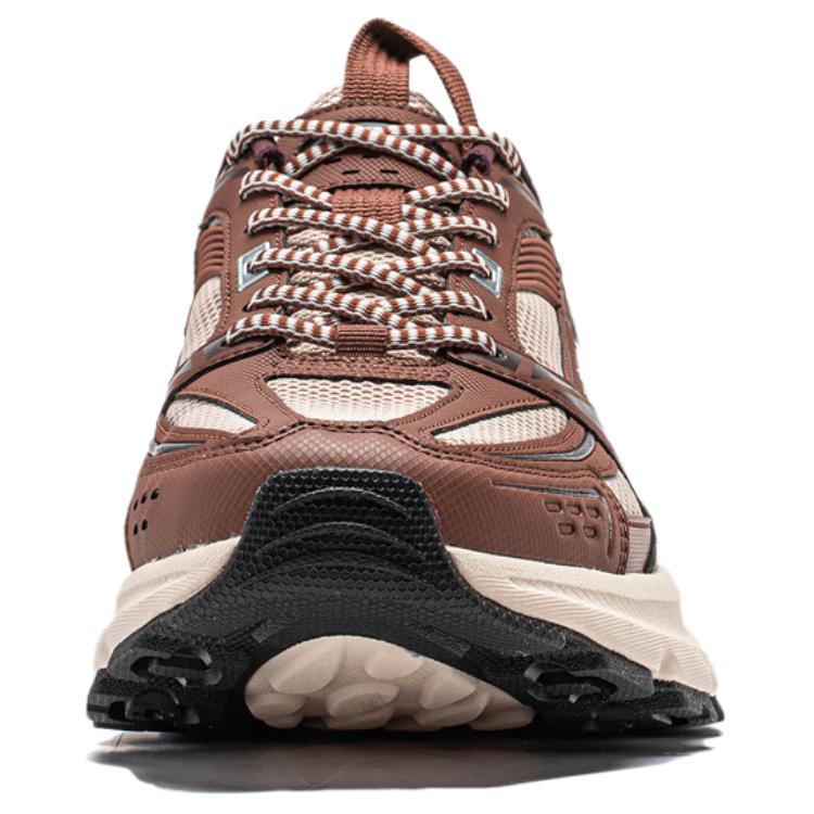 Li-Ning Classic Retro Breathable Height-Increasing Low-Top Casual Shoes Men sneakers Brown AGCU025-5