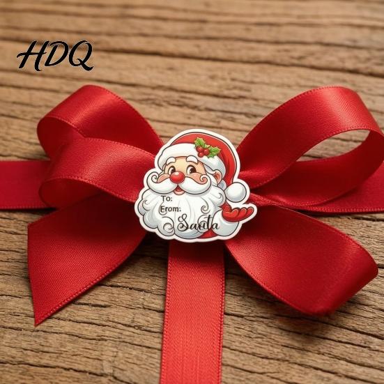 Holiday Decorative Adhesive Seals 45Pcs Christmas Santa Sticker Set Cartoon DIY Handwrite Label Decals for Gift Tags PVC Stickers Party Favor Craft