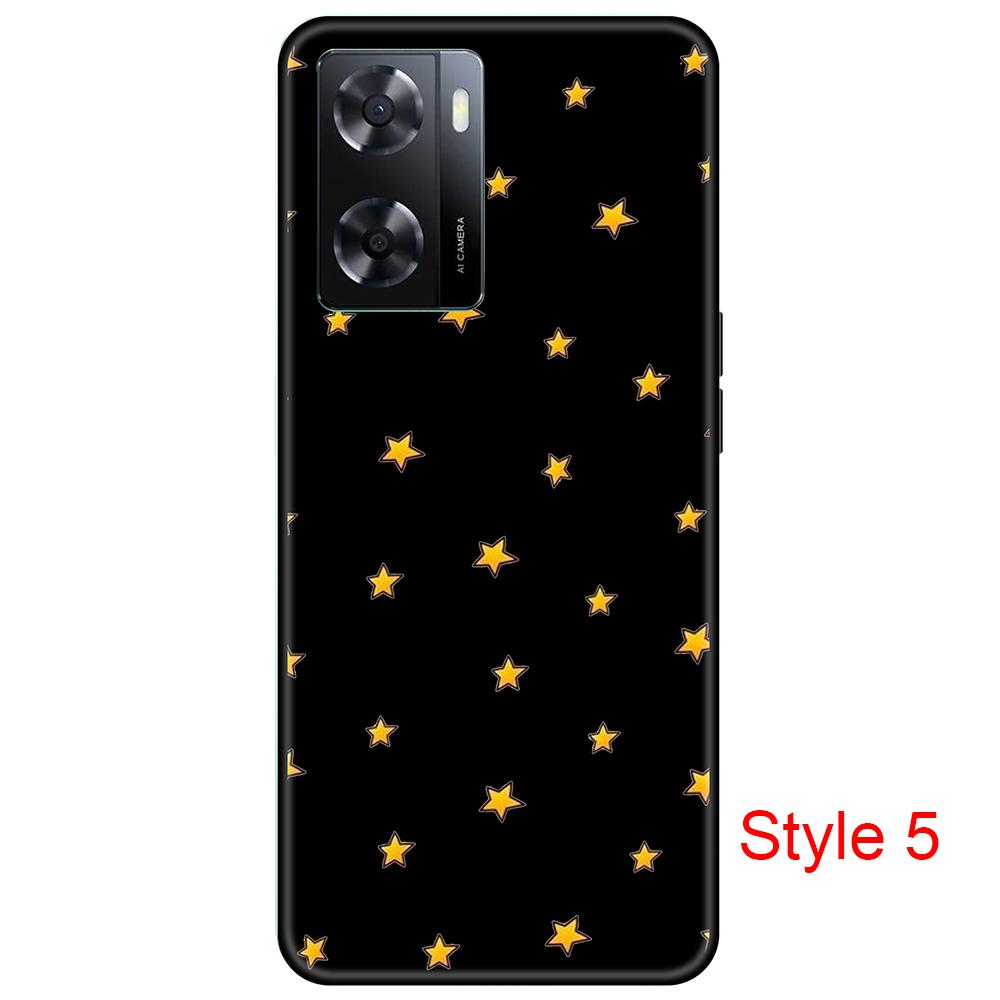 for Oppo A57 4G Black Case Cute Cartoon Soft Silicon shockproof Back Cover 6.56inch Full protection bumper PFTM20