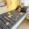 Plush Milk Velvet Mattress Pad With Bubble Fleece Warmth Bed Dorm Student Use 90x200cm To 200x220cm