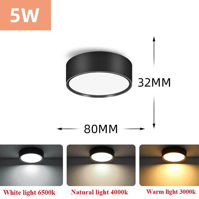 LED Downlights 220V Surface Mounted Panel Spot Lamp 5W 10W 15W 25W For Room Bedroom Living Room Aluminium Ceiling Lighting
