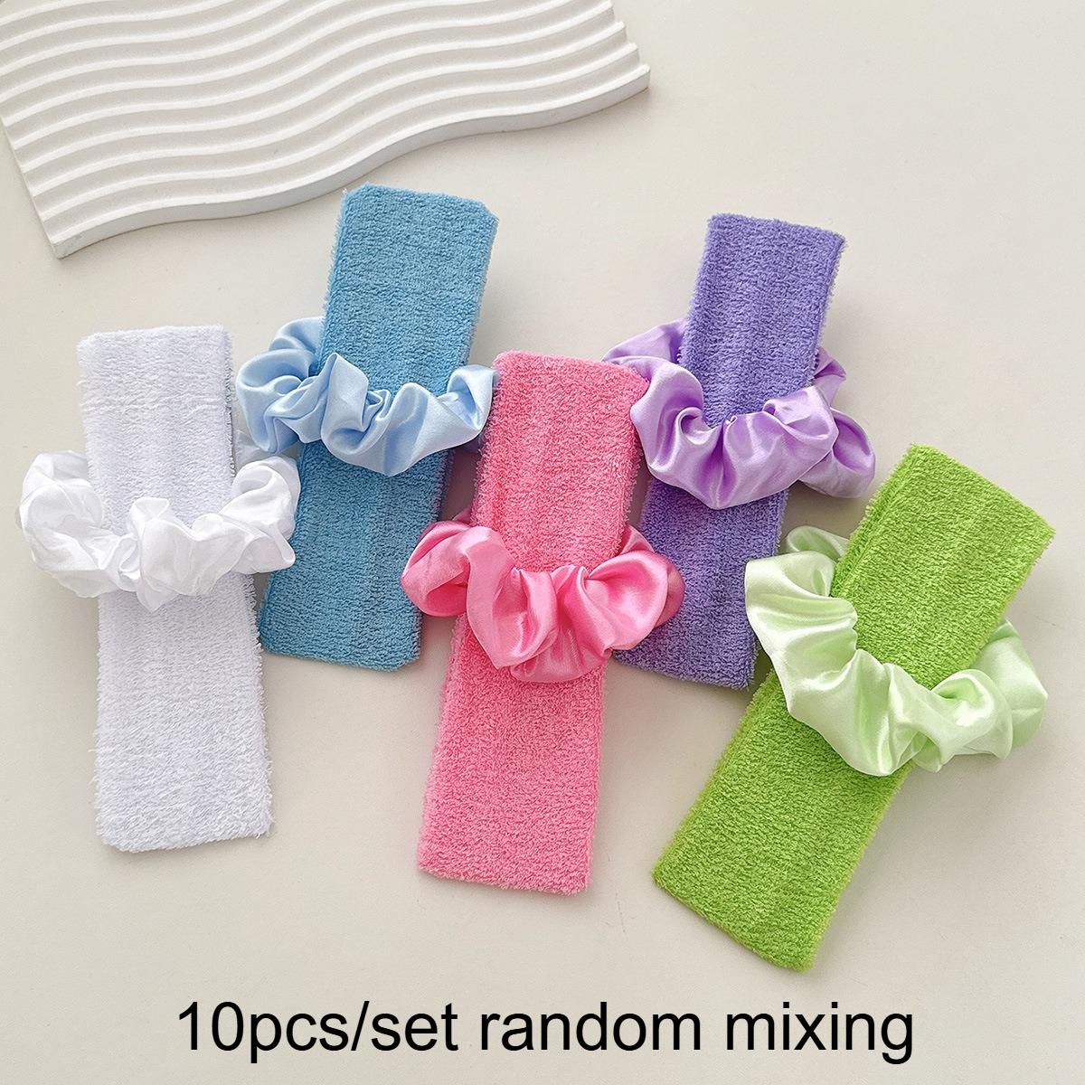 10pcs/set Simple Sports Headband Combination with High Elasticity Running Headband,Sweat Absorbing Yoga Hair Accessory for Women