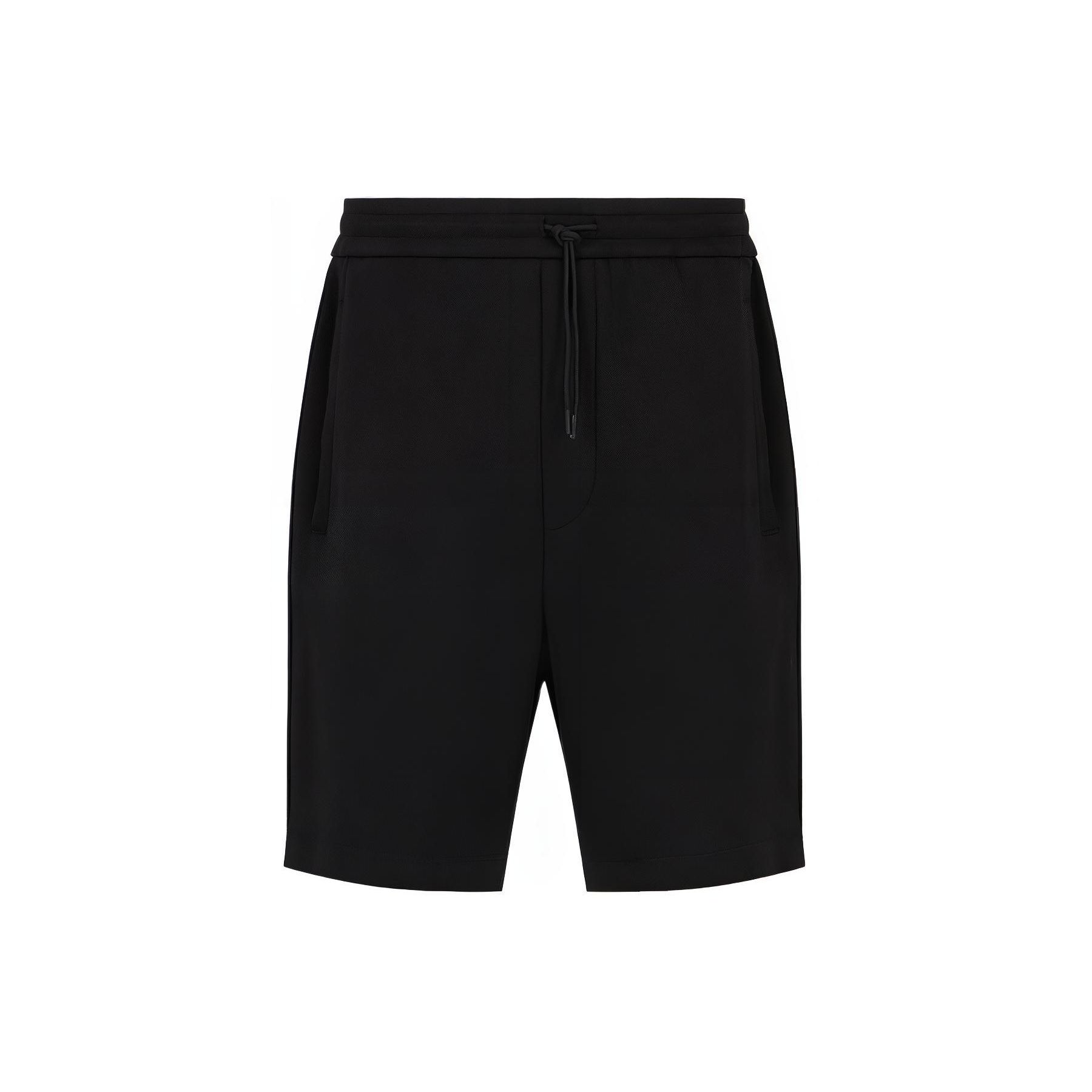 Emporio Armani Однотонные Повседневные Шорты на Шнуровке Эластичные Мужские шорты Черный 3D1P69-1JHSZ-0999 M
