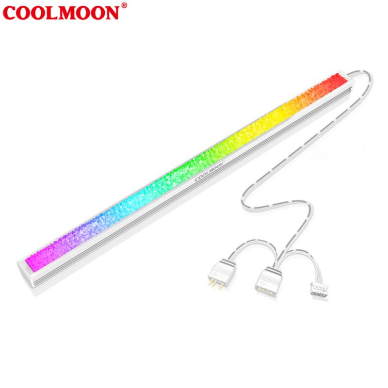 

COOLMOON ARGB Светодиодная лента с 5 В 3-контактным маленьким 4-контактным разъемом, изменяющим скорость света, лампа «сделай сам», барная лампа