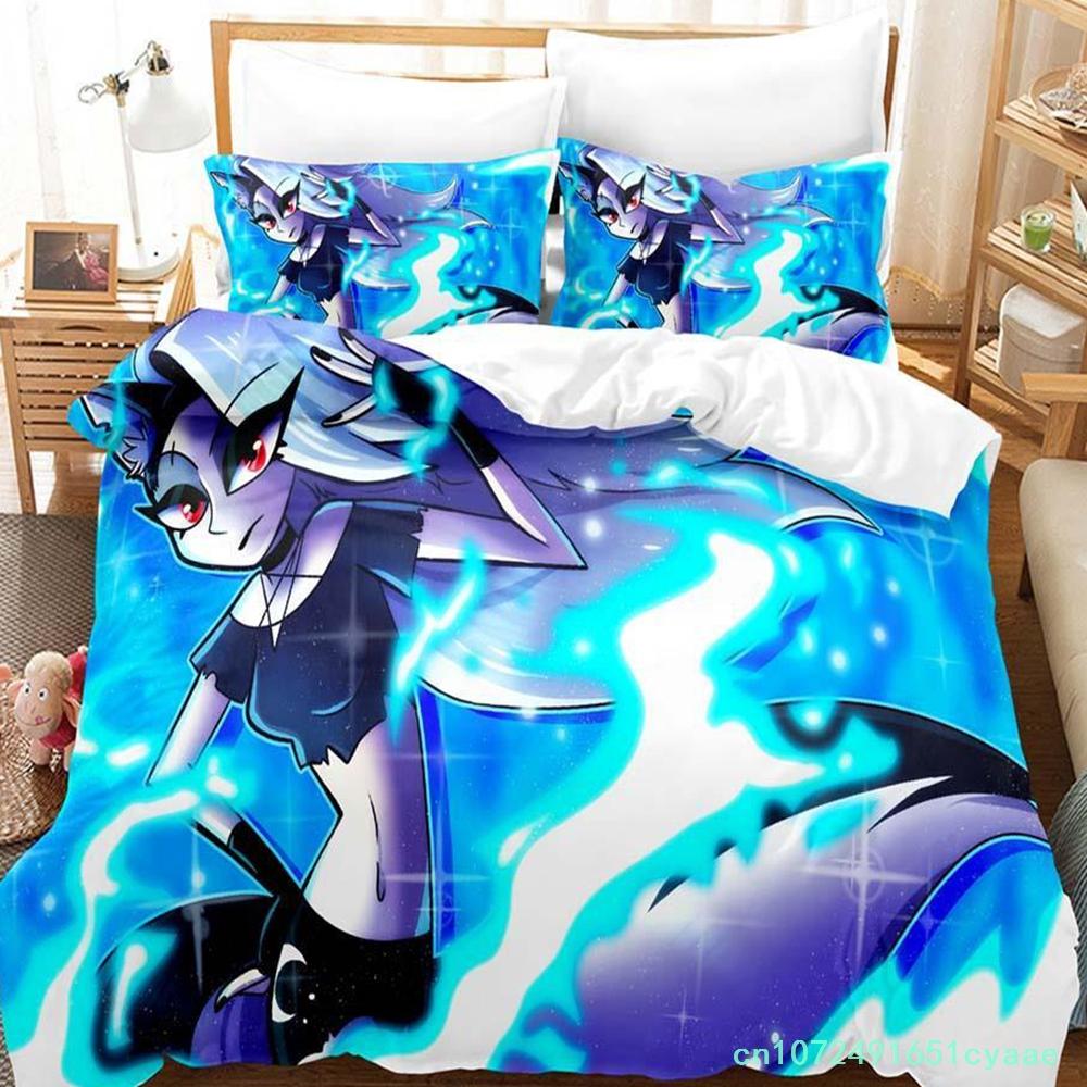 Blitzo Boss Bettwäscheset Einzelbett Zweibettbett Vollbett Queen Size King Size Bettwäscheset Erwachsenes Kinderzimmer Bettbezug-Sets Anime Bettwäsche-Set Bett